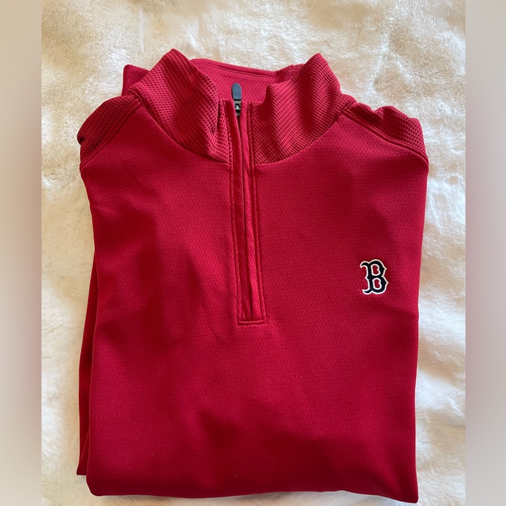 Cutter & Buck Boston Res Sox Red Quarter-Zip Pullover